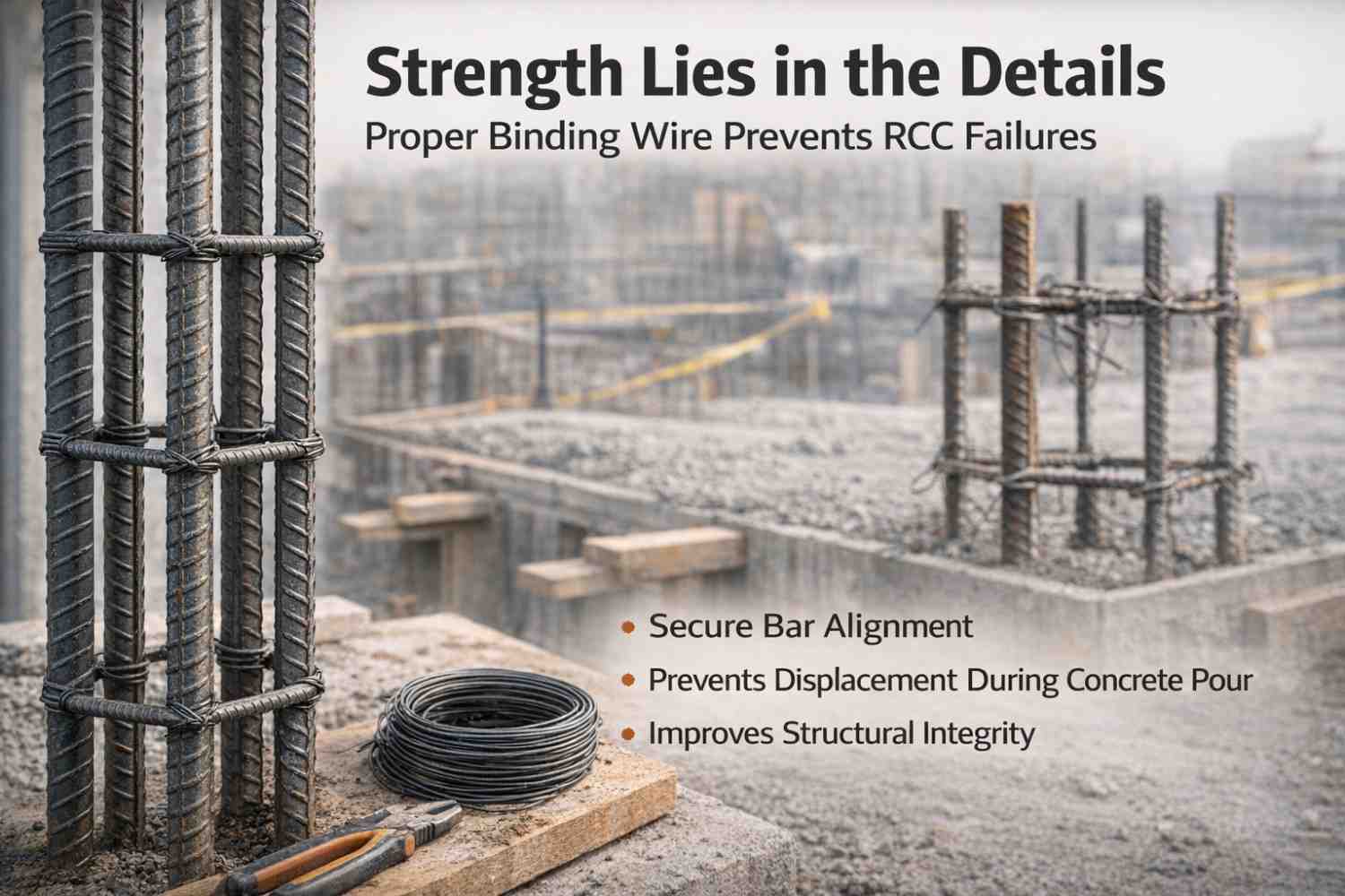 proper binding wire usage prevents RCC structure failures