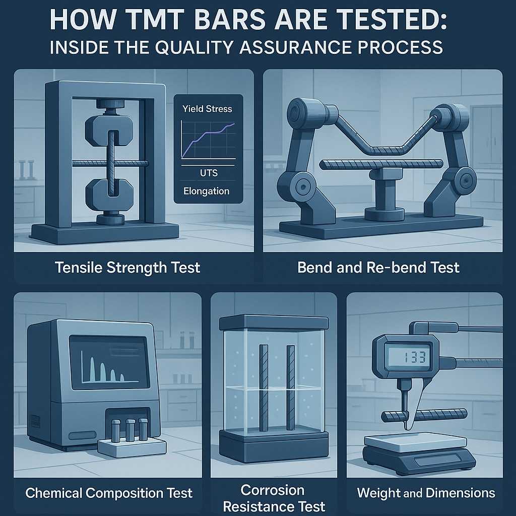 how TMT bars are tested