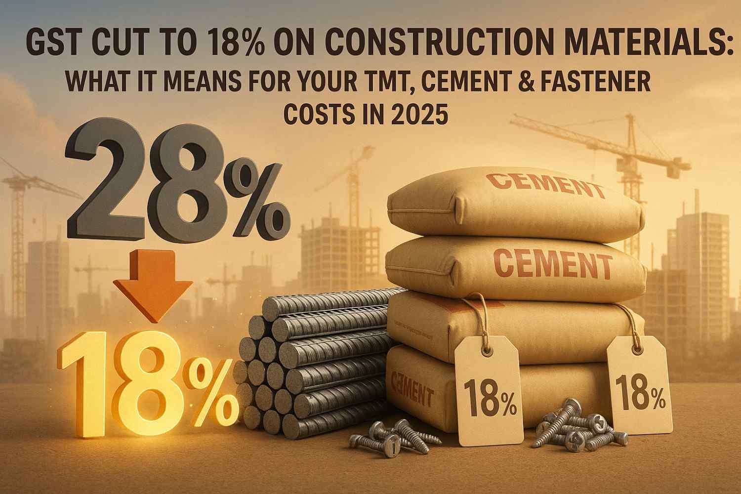 GST cut on construction materials