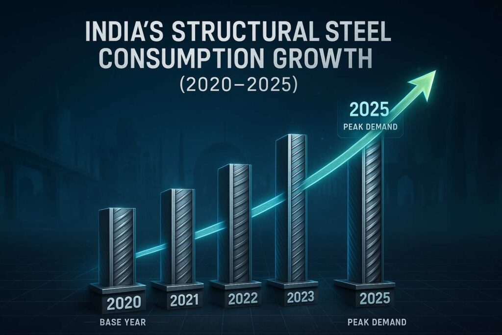 India's Steel Growth Demand Graph