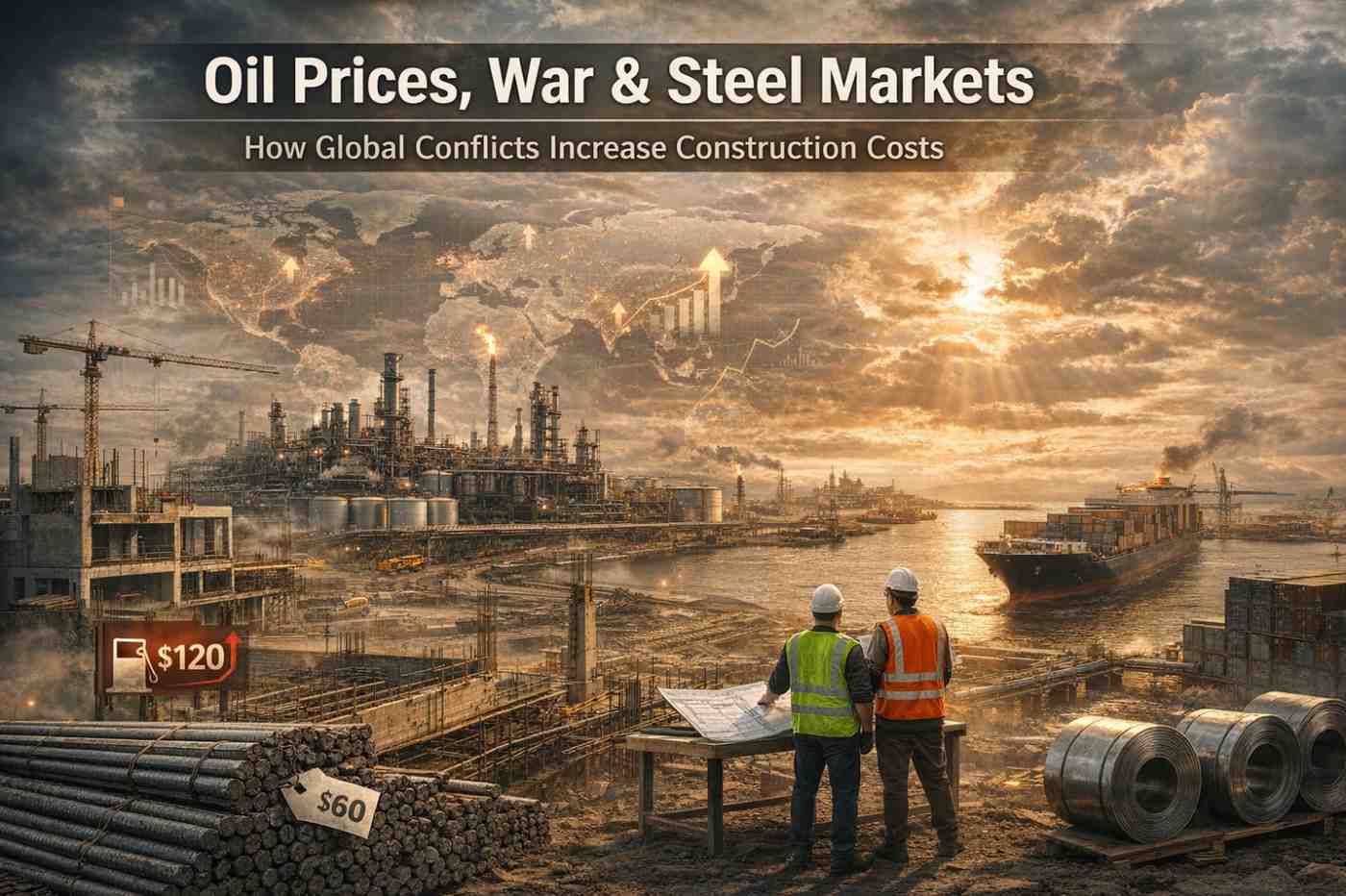 Oil prices war impact on steel prices and construction costs