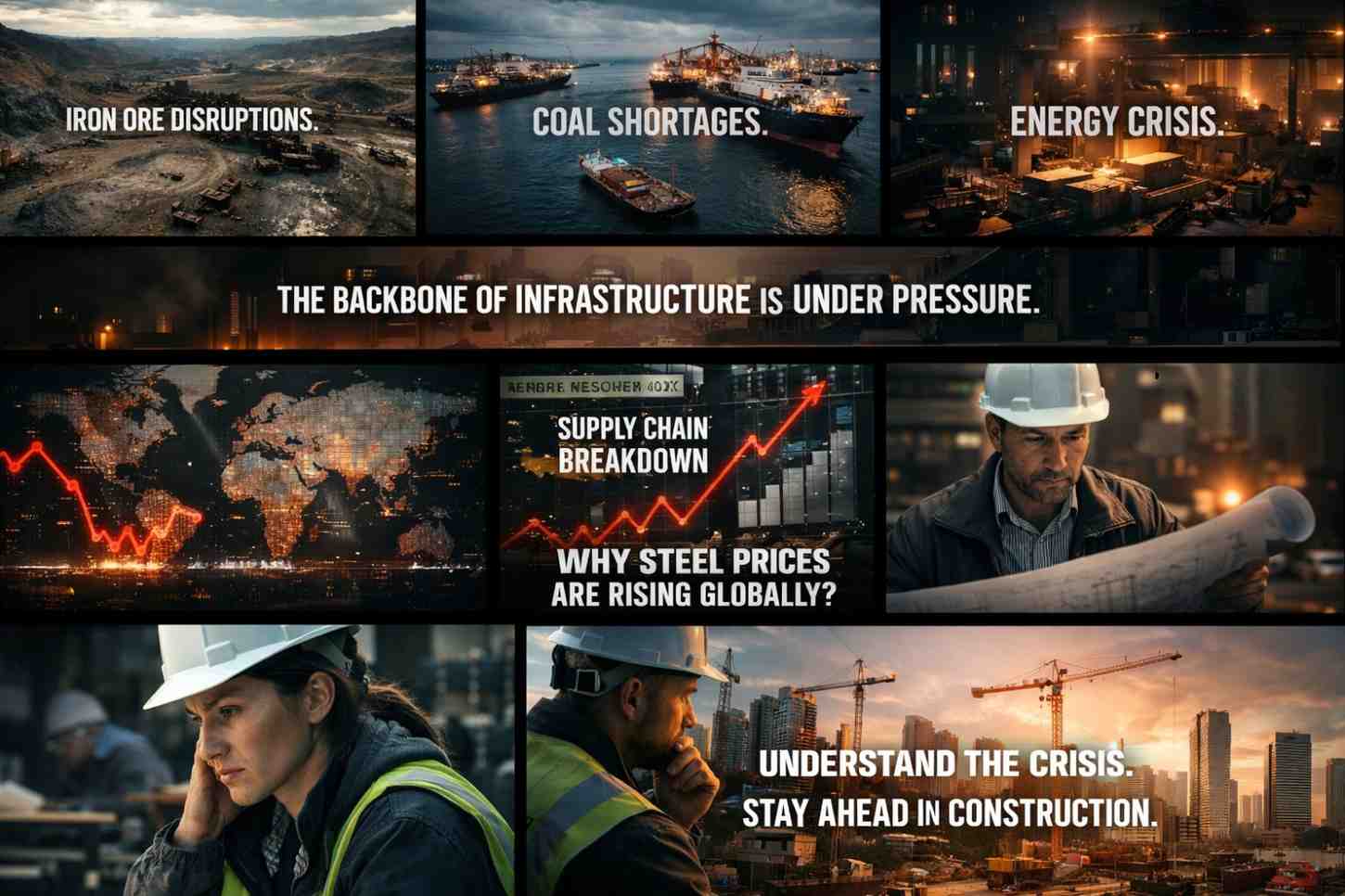 Steel supply chain crisis impact on steel prices iron ore coal energy