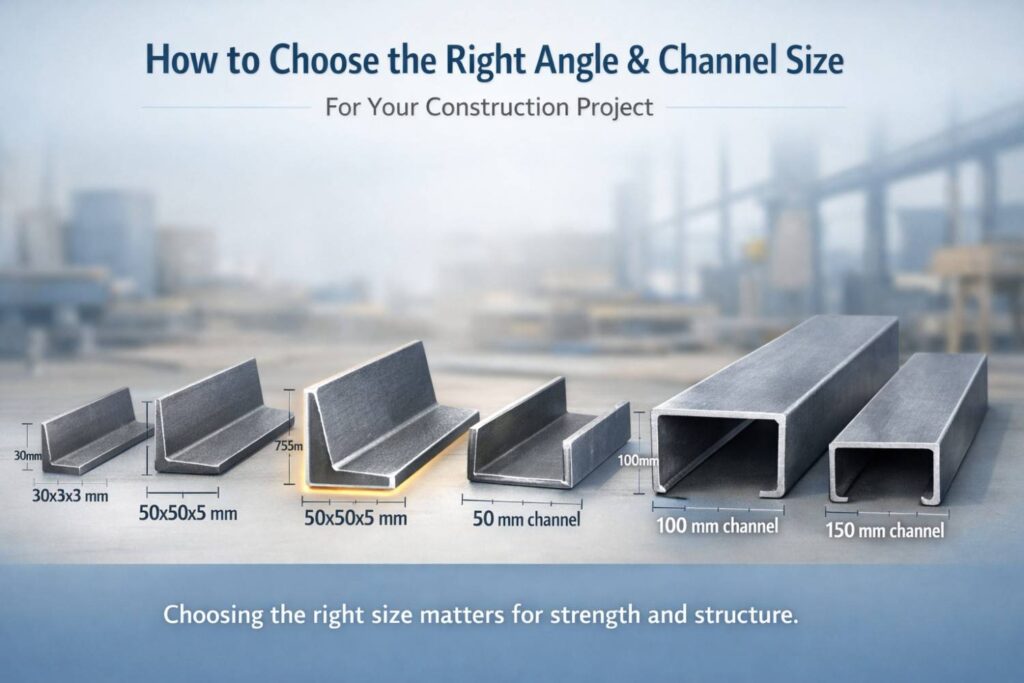 angle channel size selection